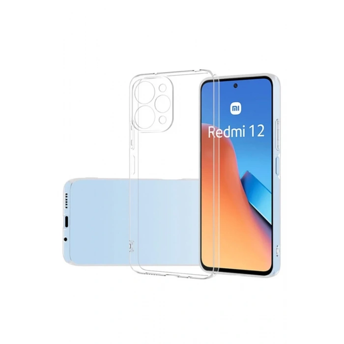 Hubrendy Bez Xiaomi Redmi 12 Kılıf Lüx Şeffaf Silikon
