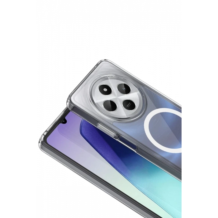 Hubrendy Bez Xiaomi Redmi 14C Combo Sert Şeffaf Magsafe Kapak - Şeffaf