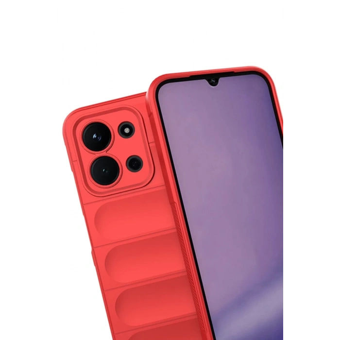 Hubrendy Bez Xiaomi Redmi 15C 4G Optimum Silikon - Kırmızı