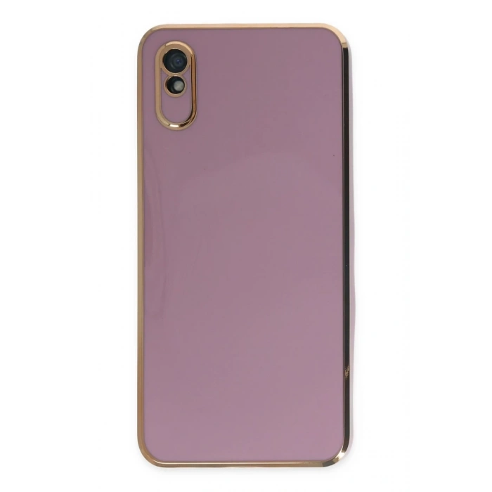 Hubrendy Bez Xiaomi Redmi 9A Kılıf Volet Silikon - Mor