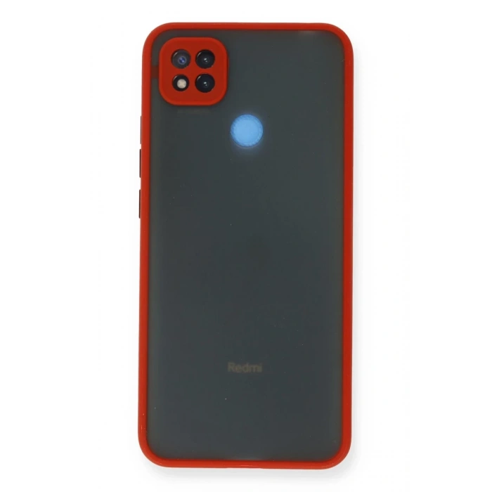 Hubrendy Bez Xiaomi Redmi 9C Kılıf Montreal Silikon Kapak - Kırmızı