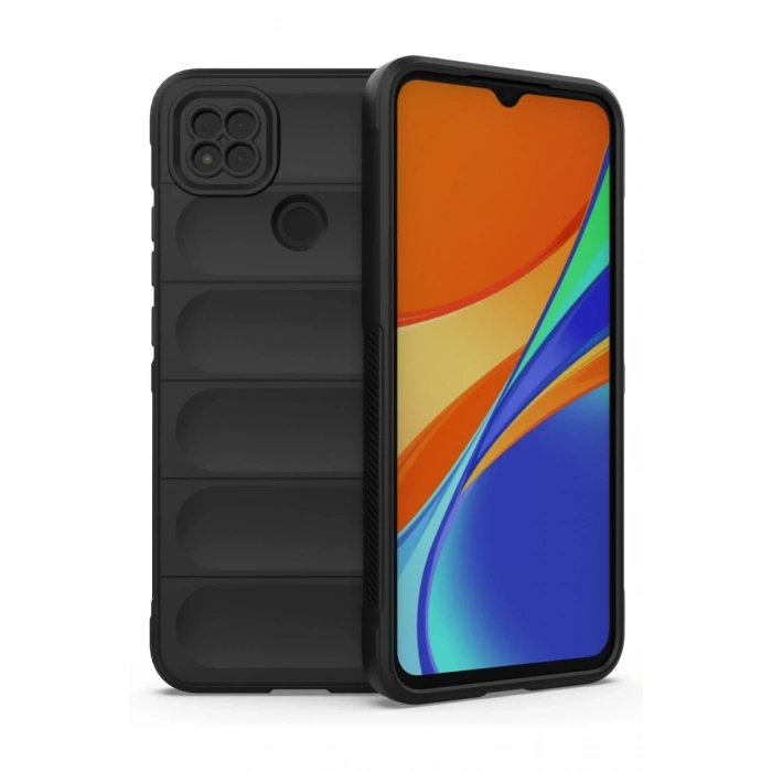 Hubrendy Bez Xiaomi Redmi 9C Kılıf Optimum Silikon - Siyah