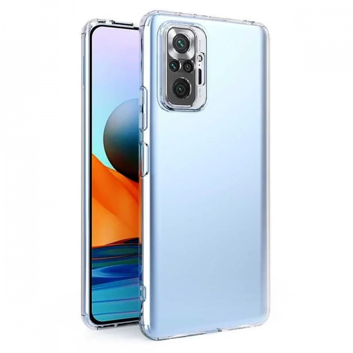 Hubrendy Bez Xiaomi Redmi Note 10 5G Kılıf Lüx Şeffaf Silikon