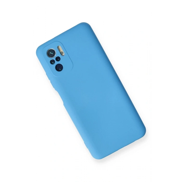 Hubrendy Bez Xiaomi Redmi Note 10 Kılıf Nano içi Kadife Silikon - Mavi