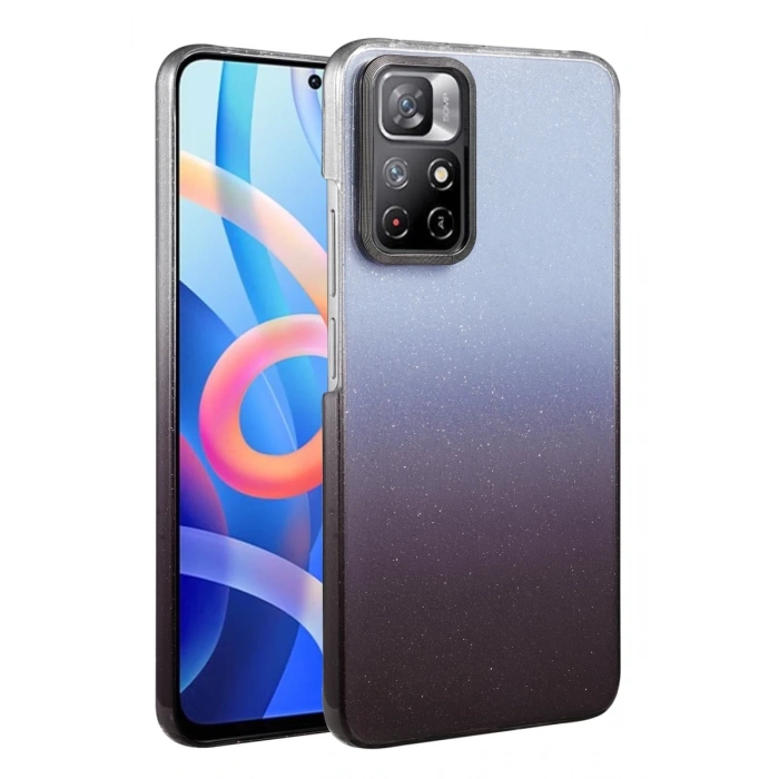 Hubrendy Bez Xiaomi Redmi Note 11 Pro Glossy Kapak - Siyah