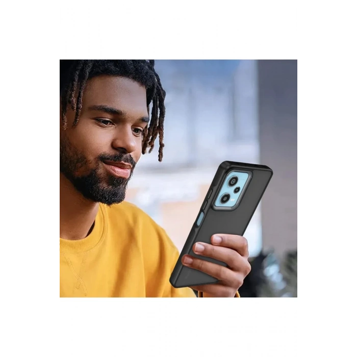 Hubrendy Bez Xiaomi Redmi Note 12 4G Kılıf Elegant Kapak - Siyah