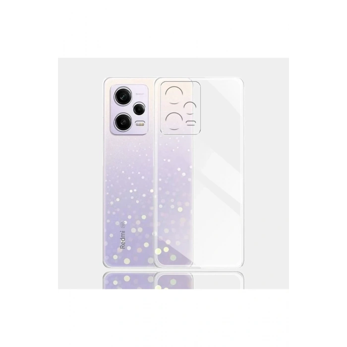 Hubrendy Bez Xiaomi Redmi Note 12 5G Kılıf Lüx Şeffaf Silikon