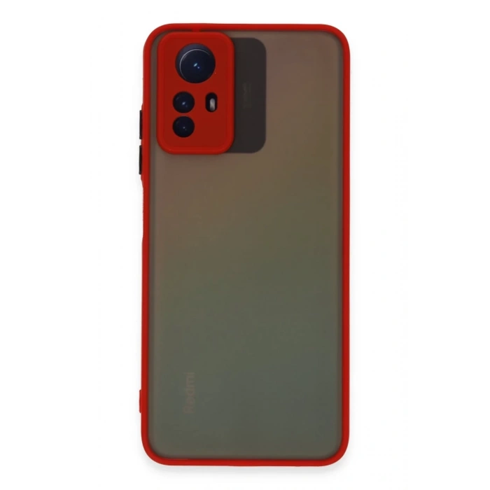 Hubrendy Bez Xiaomi Redmi Note 12S Kılıf Montreal Silikon Kapak - Kırmızı
