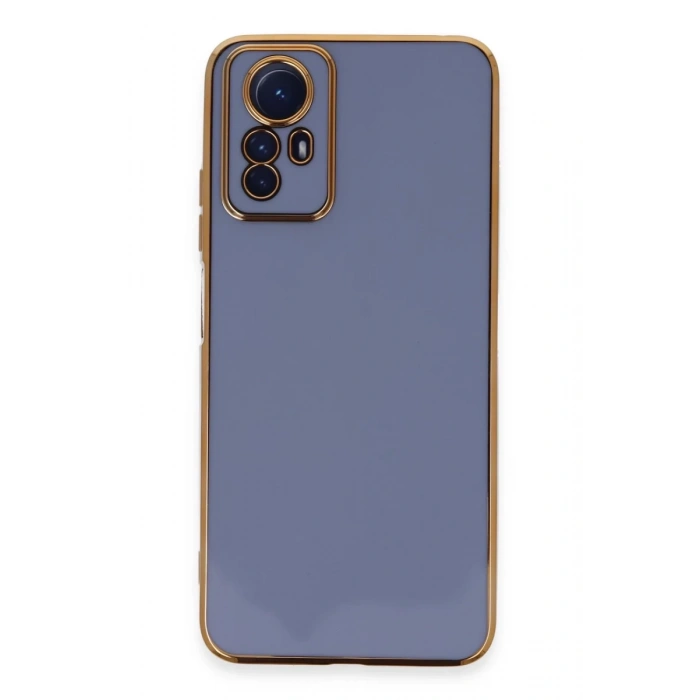 Hubrendy Bez Xiaomi Redmi Note 12S Kılıf Volet Silikon - Mavi