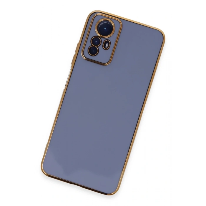 Hubrendy Bez Xiaomi Redmi Note 12S Kılıf Volet Silikon - Mavi