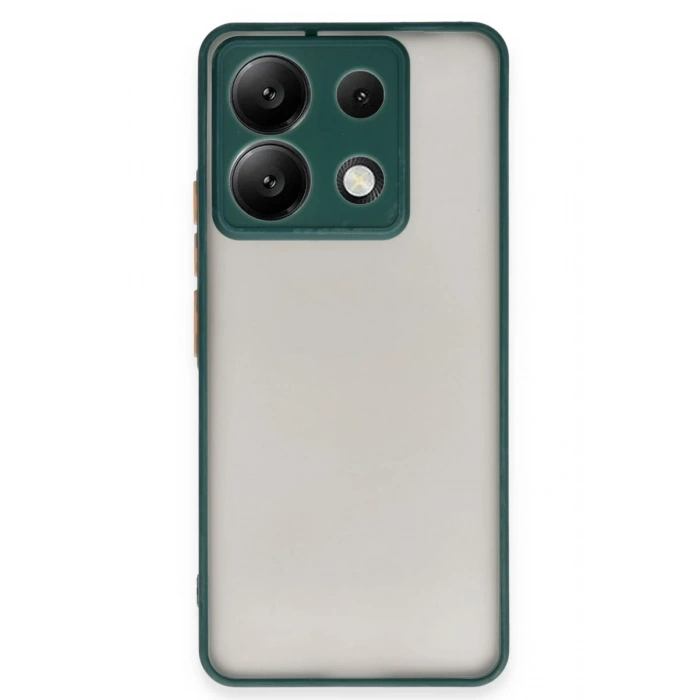 Hubrendy Bez Xiaomi Redmi Note 13 5G Kılıf Montreal Silikon Kapak - Yeşil