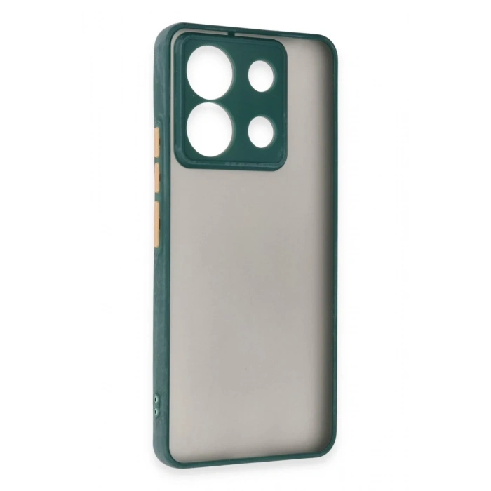 Hubrendy Bez Xiaomi Redmi Note 13 5G Kılıf Montreal Silikon Kapak - Yeşil