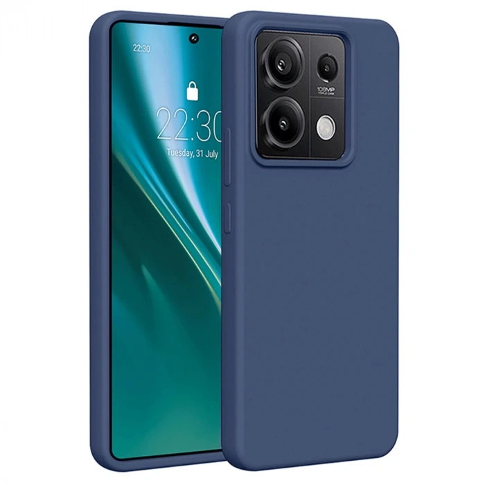 Hubrendy Bez Xiaomi Redmi Note 13 Pro 4G Kılıf First Silikon - Lacivert