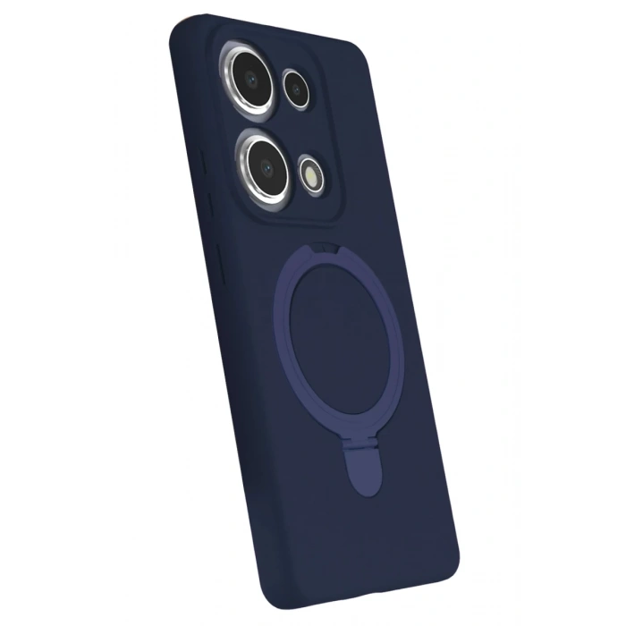 Hubrendy Bez Xiaomi Redmi Note 13 Pro 4G Regal Magsafe Standlı Kapak - Lacivert