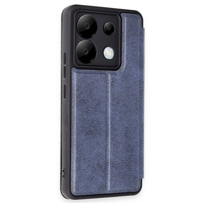Hubrendy Bez Xiaomi Redmi Note 13 Pro 5G Kılıf Flip Cover - Lacivert