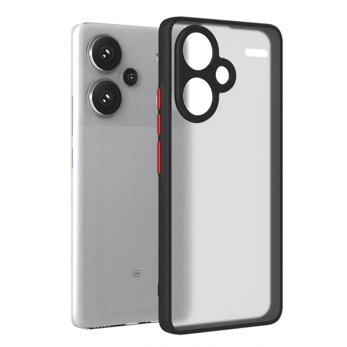 Hubrendy Bez Xiaomi Redmi Note 13 Pro Plus Kılıf Montreal Silikon Kapak - Siyah