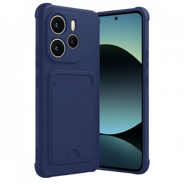 Hubrendy Bez Xiaomi Redmi Note 14 4G Kelvin Kartvizitli Silikon - Lacivert