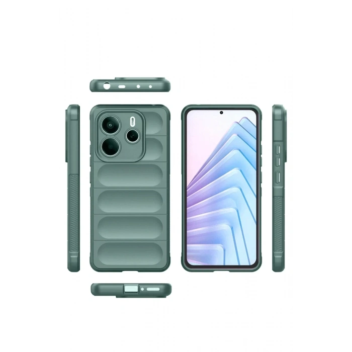 Hubrendy Bez Xiaomi Redmi Note 14 4G Kılıf Optimum Silikon - Siyah