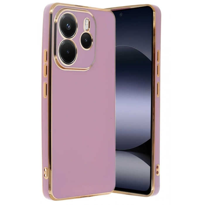Hubrendy Bez Xiaomi Redmi Note 14 4G Kılıf Volet Silikon - Mor