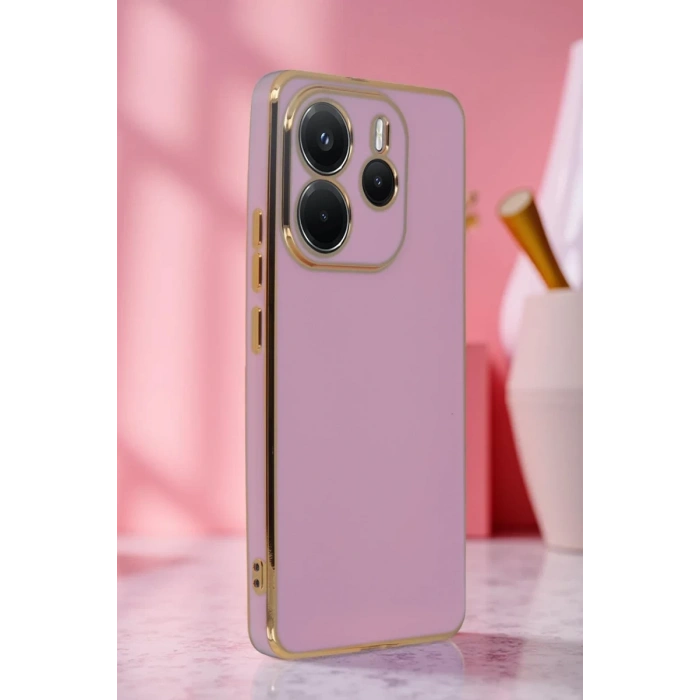 Hubrendy Bez Xiaomi Redmi Note 14 4G Kılıf Volet Silikon - Mor