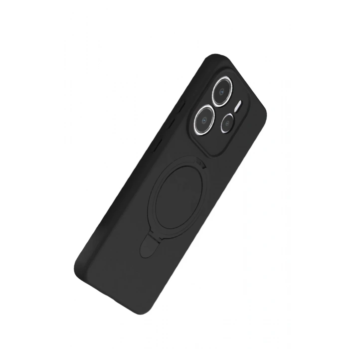 Hubrendy Bez Xiaomi Redmi Note 14 4G Regal Magsafe Standlı Kapak - Siyah