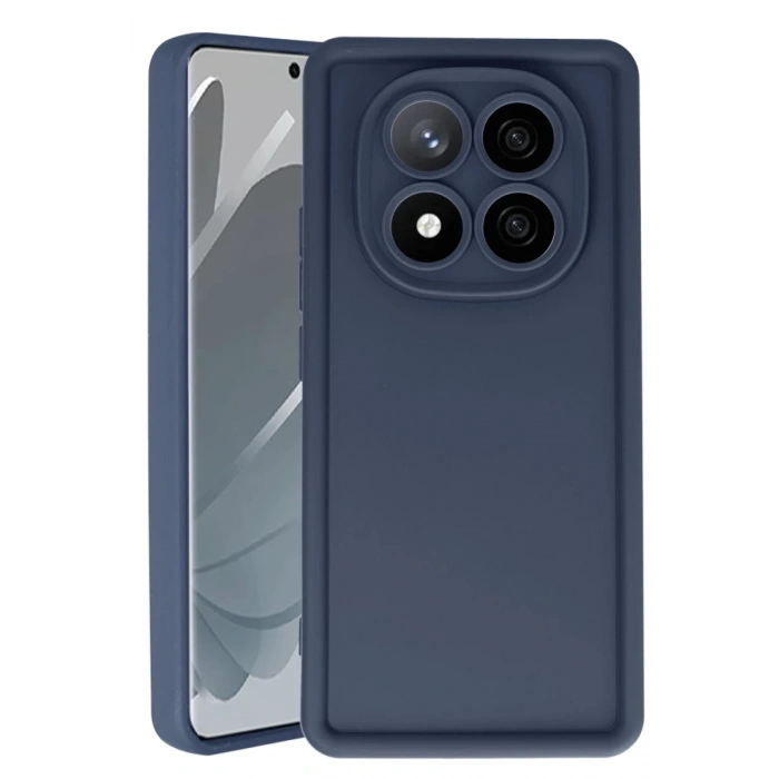 Hubrendy Bez Xiaomi Redmi Note 14 Pro 4G Kılıf Viera Silikon - Lacivert