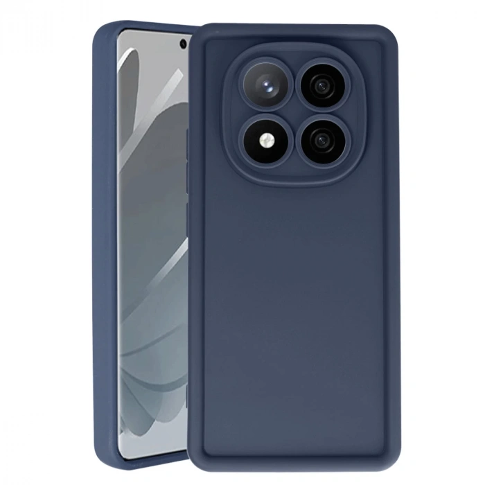 Hubrendy Bez Xiaomi Redmi Note 14 Pro 4G Kılıf Viera Silikon - Lacivert