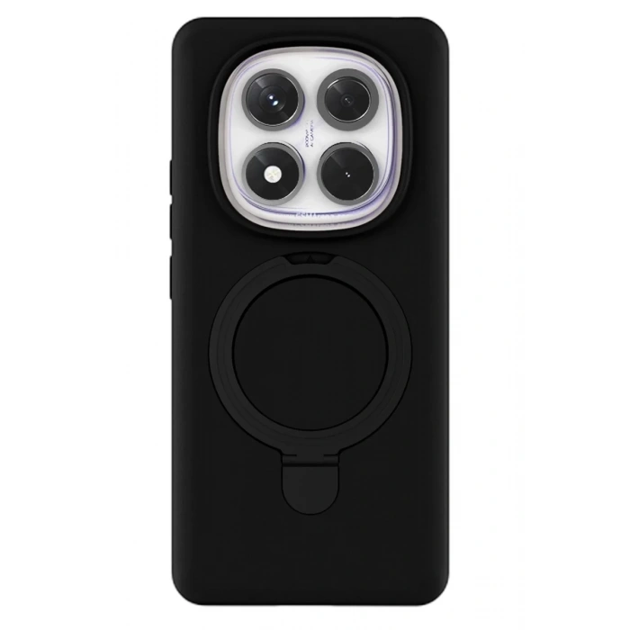 Hubrendy Bez Xiaomi Redmi Note 14 Pro 4G Regal Magsafe Standlı Kapak - Siyah