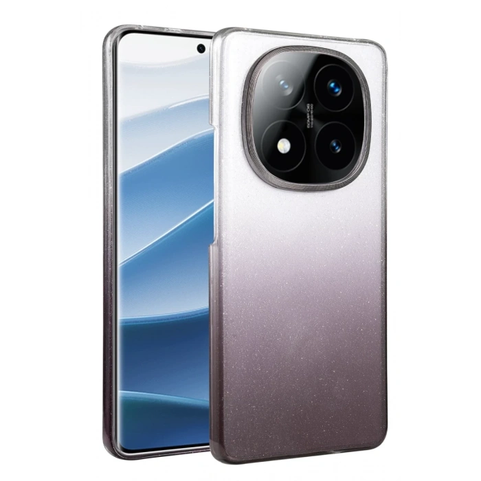Hubrendy Bez Xiaomi Redmi Note 14 Pro 5G Glossy Kapak - Siyah
