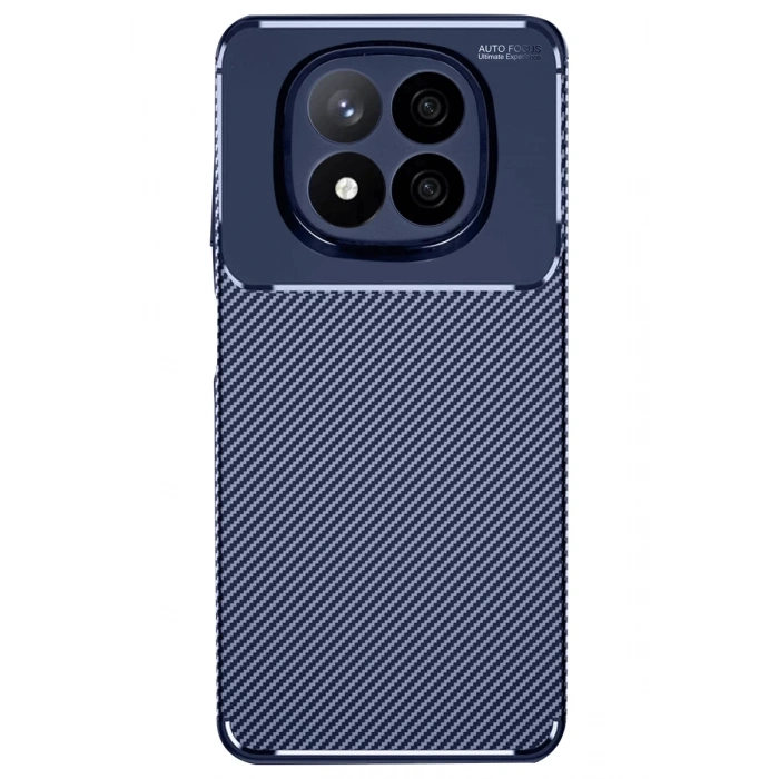 Hubrendy Bez Xiaomi Redmi Note 14 Pro 5G Kılıf Auto Focus Karbon Kapak - Lacivert
