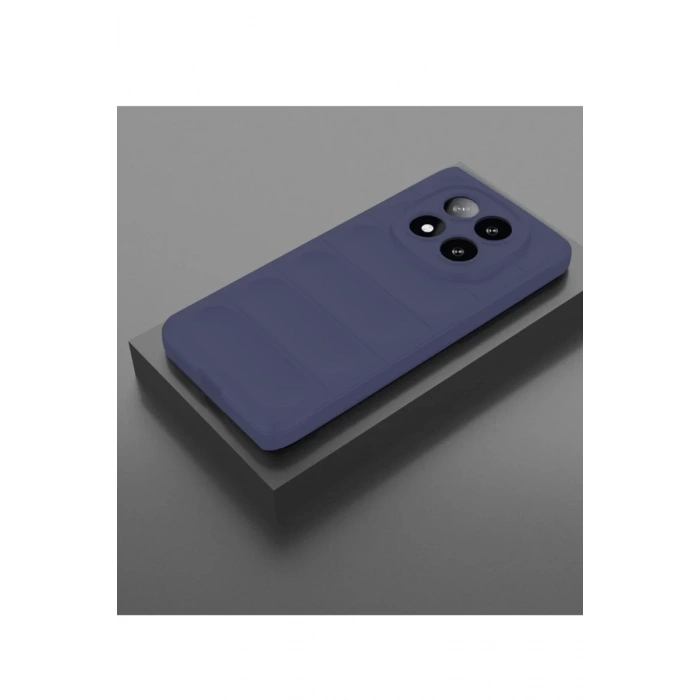 Hubrendy Bez Xiaomi Redmi Note 14 Pro 5G Kılıf Optimum Silikon - Lacivert