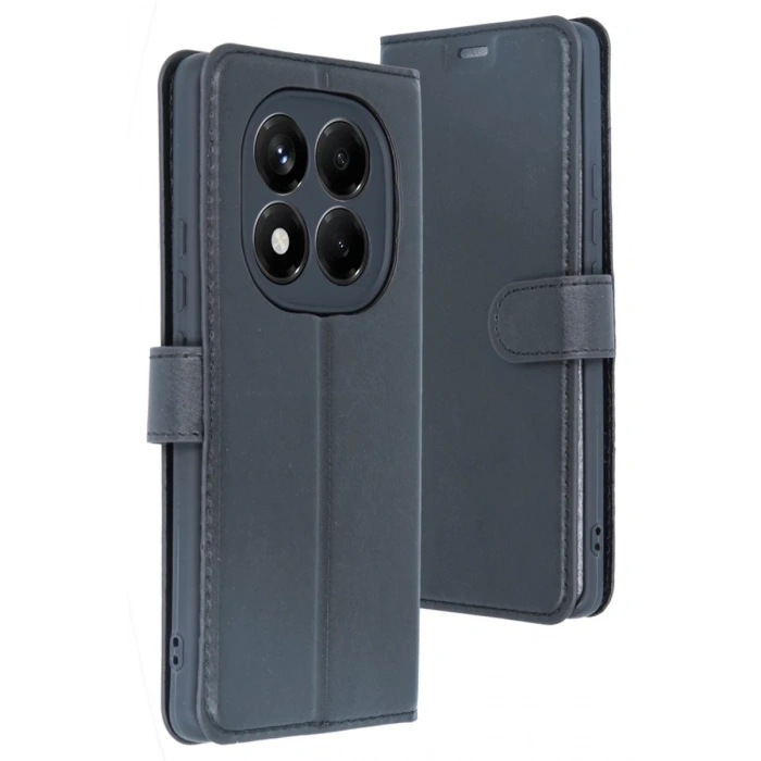 Hubrendy Bez Xiaomi Redmi Note 14 Pro 5G Kılıf Trend S Plus Kapaklı Kılıf - Siyah