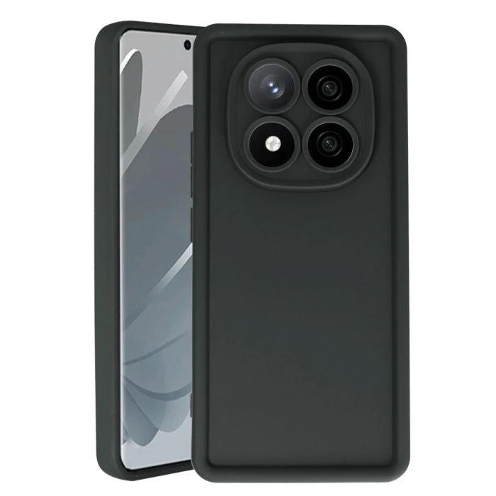 Hubrendy Bez Xiaomi Redmi Note 14 Pro 5G Kılıf Viera Silikon - Siyah