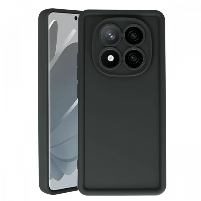 Hubrendy Bez Xiaomi Redmi Note 14 Pro 5G Kılıf Viera Silikon - Siyah