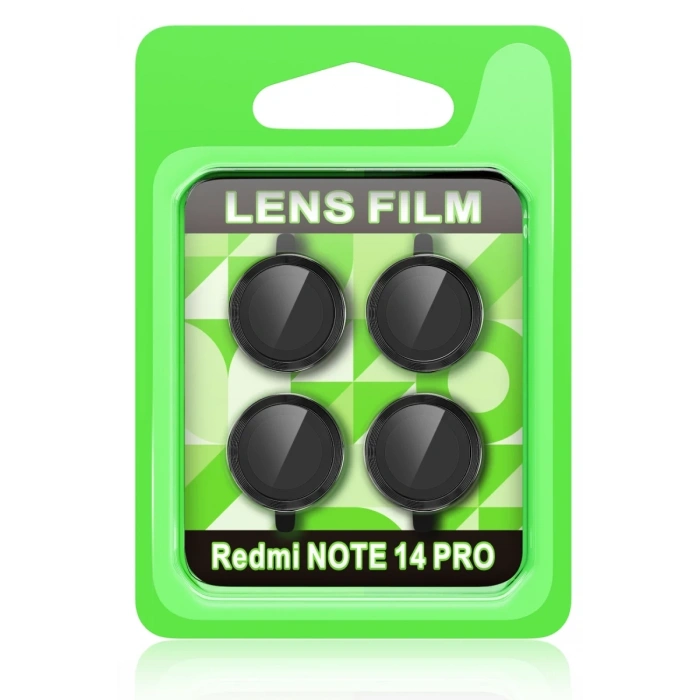 Hubrendy Bez Xiaomi Redmi Note 14 Pro 5G Raze Metal Kamera Lens - Siyah