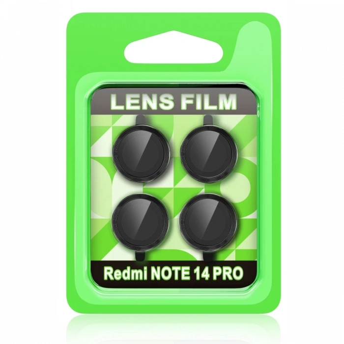 Hubrendy Bez Xiaomi Redmi Note 14 Pro 5G Raze Metal Kamera Lens - Siyah
