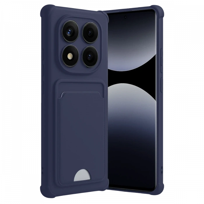 Hubrendy Bez Xiaomi Redmi Note 14 Pro Plus Kelvin Kartvizitli Silikon - Lacivert
