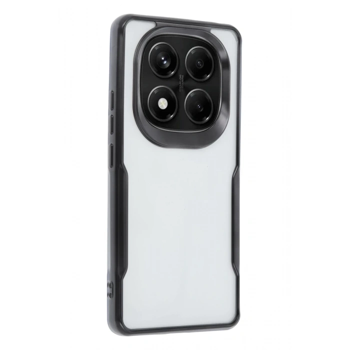 Hubrendy Bez Xiaomi Redmi Note 14 Pro Plus Kılıf Boyi Silikon Kapak - Siyah