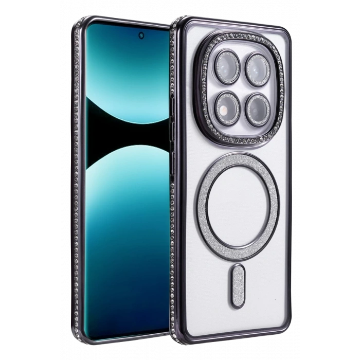 Hubrendy Bez Xiaomi Redmi Note 15 4G Joke Simli Magneticsafe Kılıf - Siyah