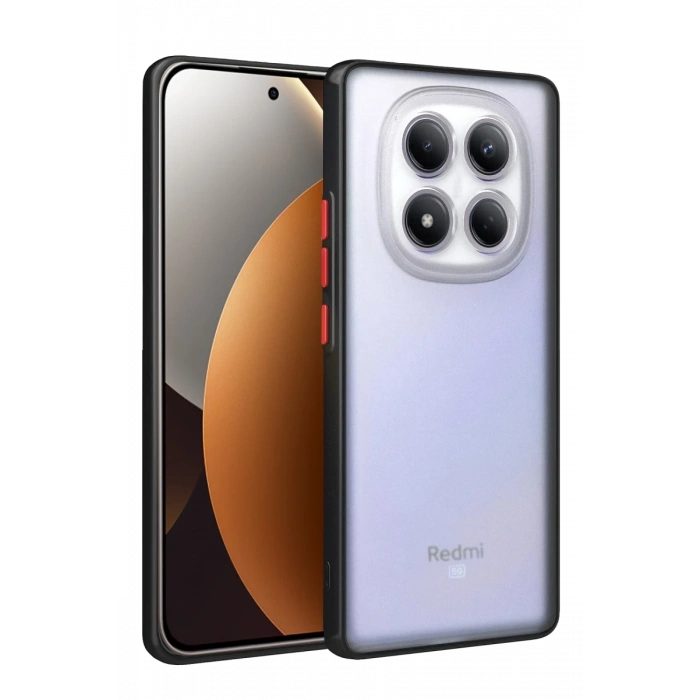 Hubrendy Bez Xiaomi Redmi Note 15 Pro 5G Montreal Silikon Kapak - Siyah