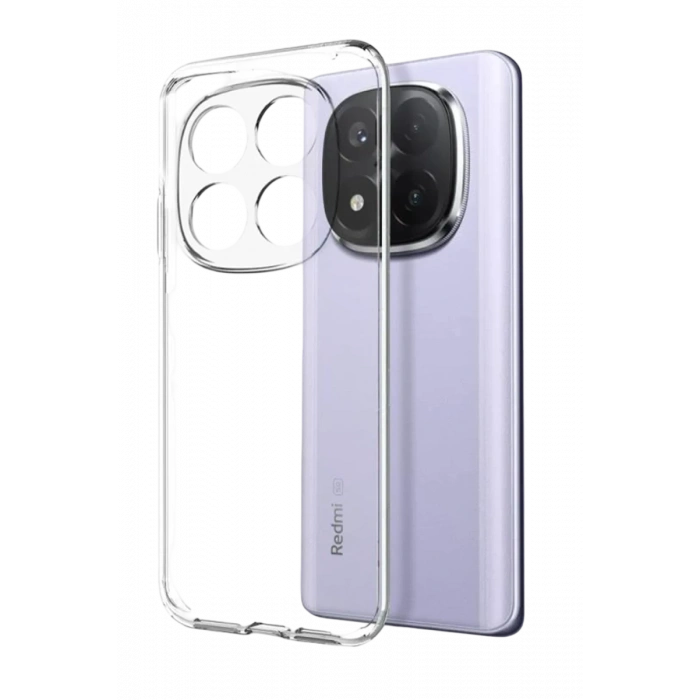Hubrendy Bez Xiaomi Redmi Note 15 Pro Plus 5G Lüx Şeffaf Silikon - Şeffaf