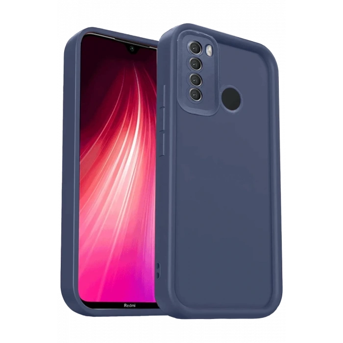 Hubrendy Bez Xiaomi Redmi Note 8 Kılıf Viera Silikon - Lacivert