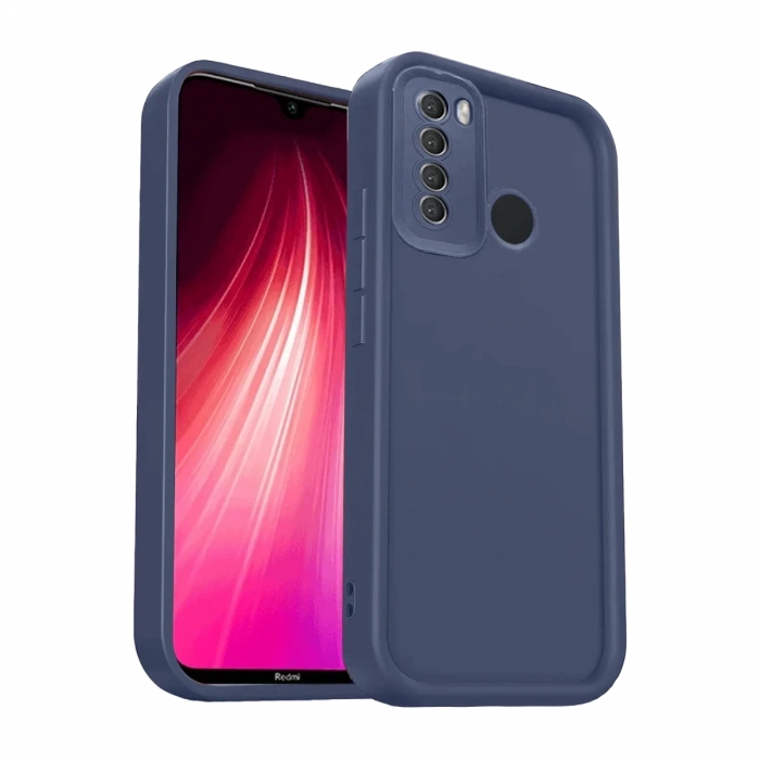 Hubrendy Bez Xiaomi Redmi Note 8 Kılıf Viera Silikon - Lacivert