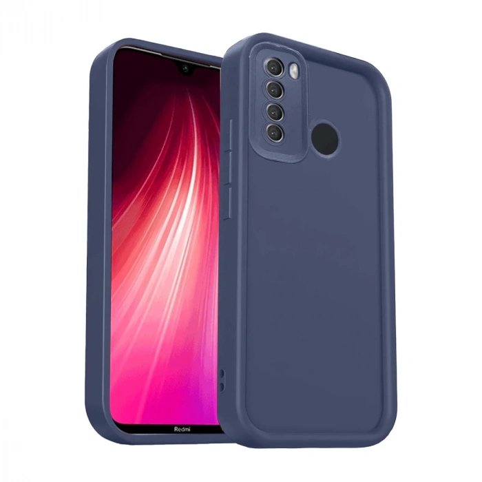 Hubrendy Bez Xiaomi Redmi Note 8 Kılıf Viera Silikon - Lacivert