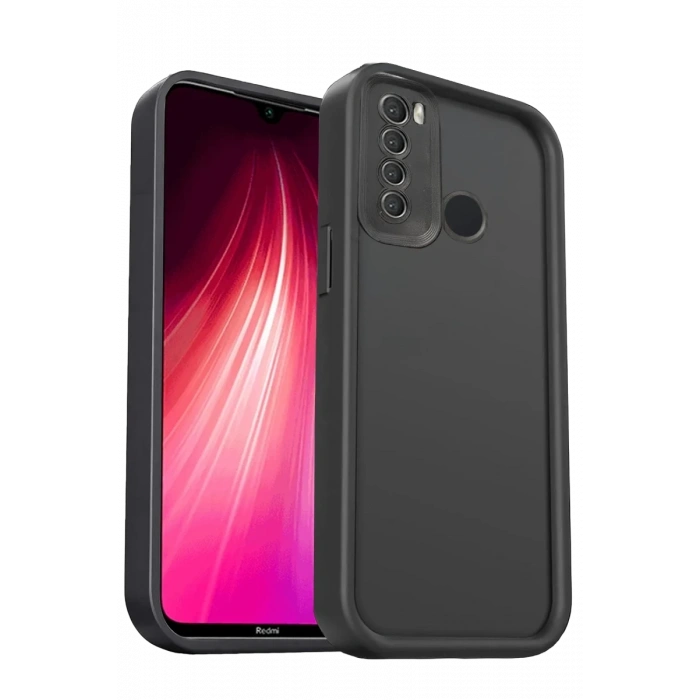 Hubrendy Bez Xiaomi Redmi Note 8 Kılıf Viera Silikon - Siyah