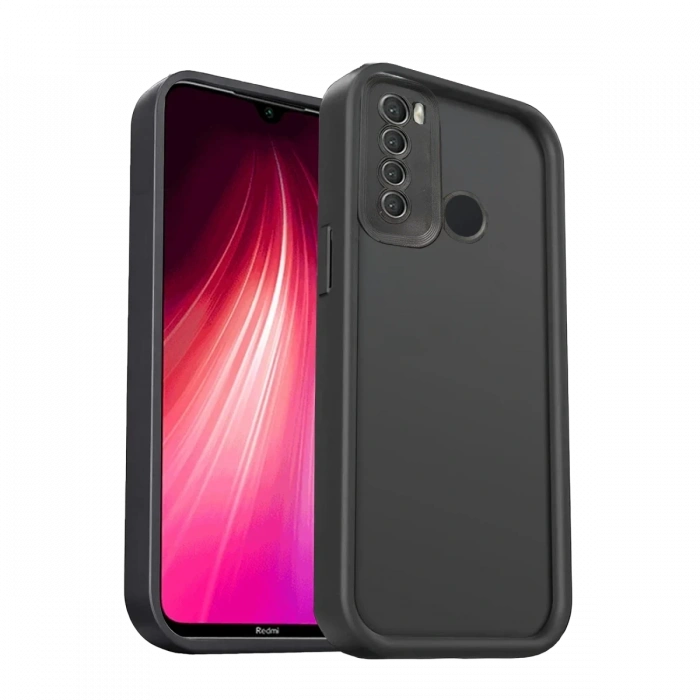 Hubrendy Bez Xiaomi Redmi Note 8 Kılıf Viera Silikon - Siyah