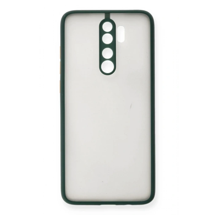 Hubrendy Bez Xiaomi Redmi Note 8 Pro Kılıf Montreal Silikon Kapak - Yeşil