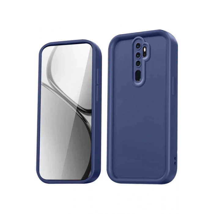 Hubrendy Bez Xiaomi Redmi Note 8 Pro Kılıf Viera Silikon - Lacivert