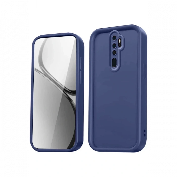 Hubrendy Bez Xiaomi Redmi Note 8 Pro Kılıf Viera Silikon - Lacivert