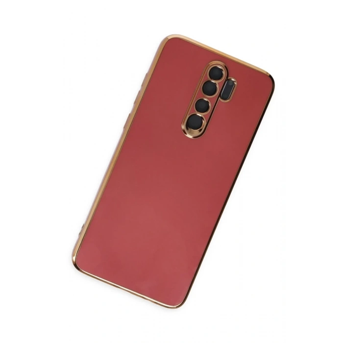 Hubrendy Bez Xiaomi Redmi Note 8 Pro Kılıf Volet Silikon - Kırmızı